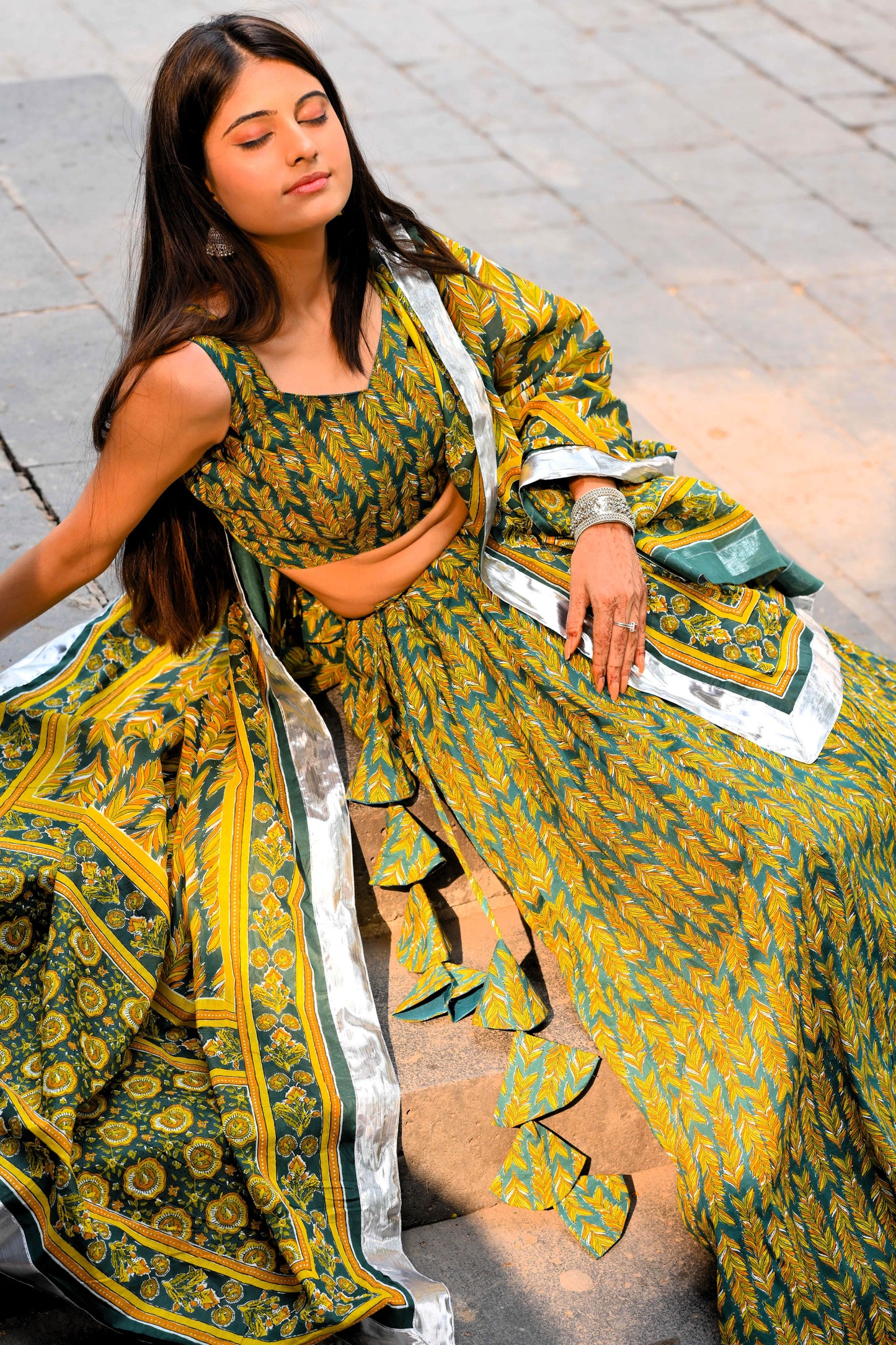 Padmavati Emerald Green Lehenga Set