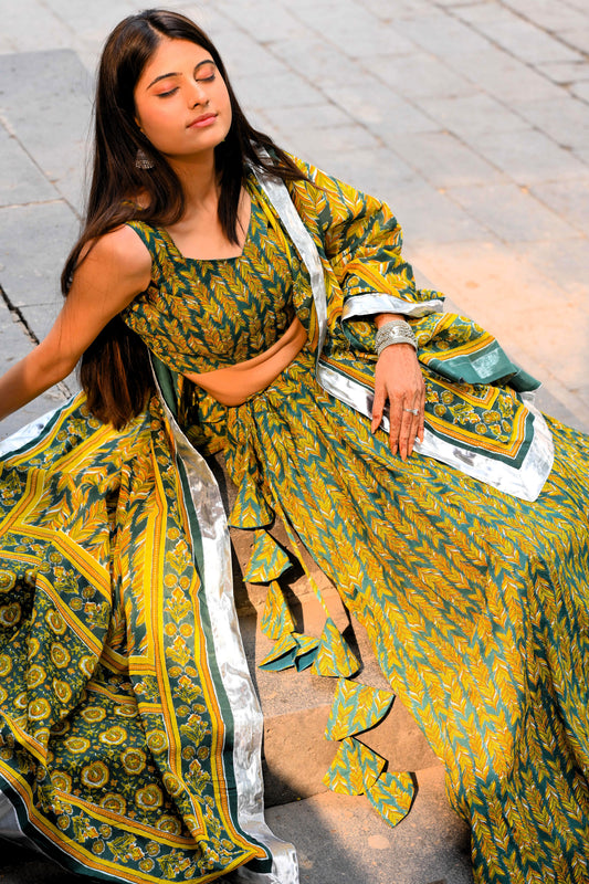 Padmavati Emerald Green Lehenga Set