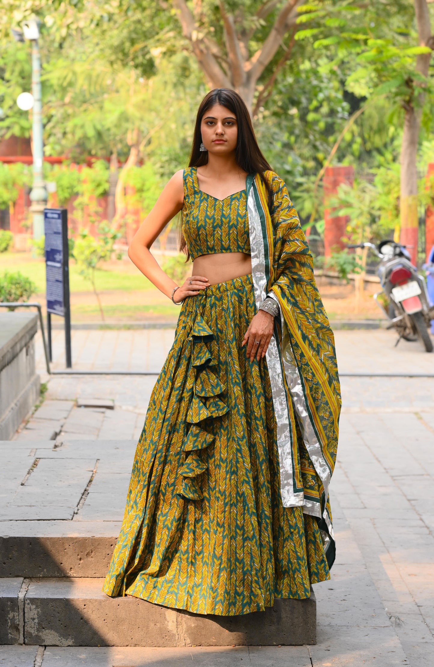 Padmavati Emerald Green Lehenga Set