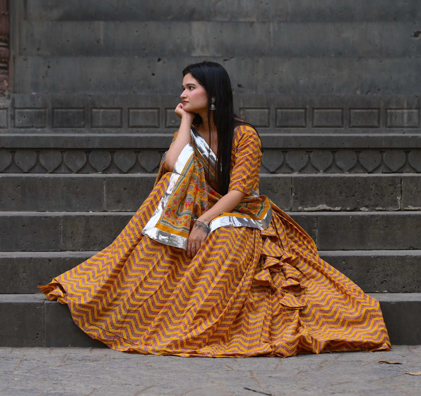 Golden Sand Yellow Lehenga Set