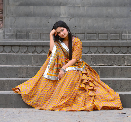 Golden Sand Yellow Lehenga Set