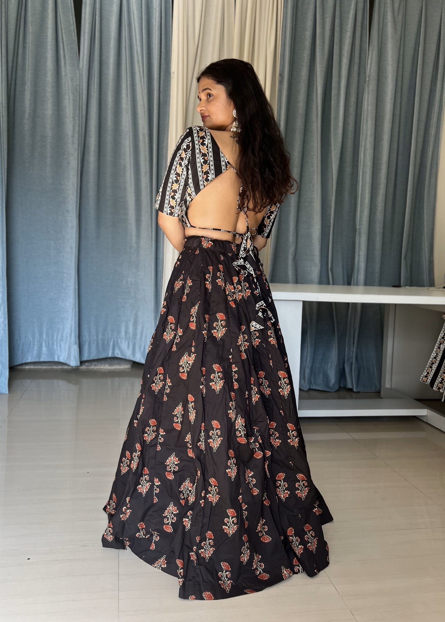 Midnight Black Lehenga Set