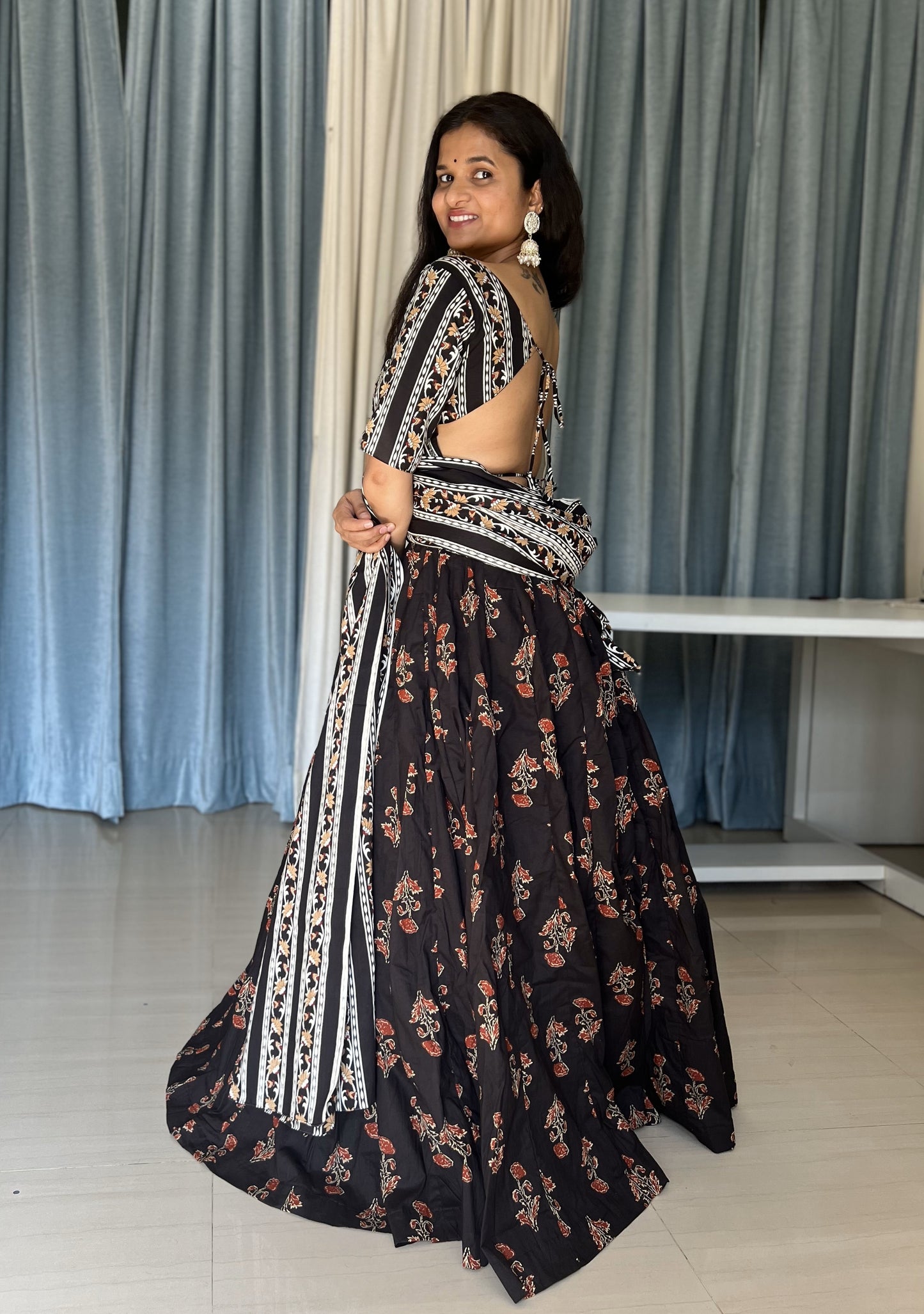 Midnight Black Lehenga Set